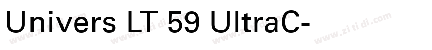 Univers LT 59 UltraC字体转换